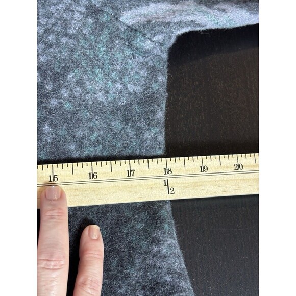 Ivko Wool Cardigan Jacket Grey Floral XXL Zip Front Long Sleeve Embroidered - Picture 12 of 16